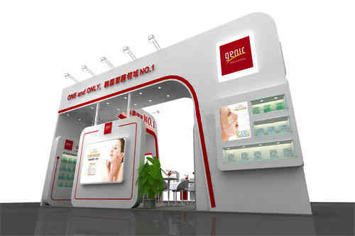 廣州展臺搭建設計詹尼克化妝品南京美博會 廣州展會設計搭建