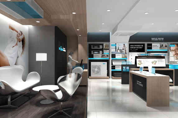 廣州裝飾設計公司美的終端形象店鋪裝飾設計